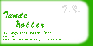 tunde moller business card