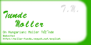tunde moller business card